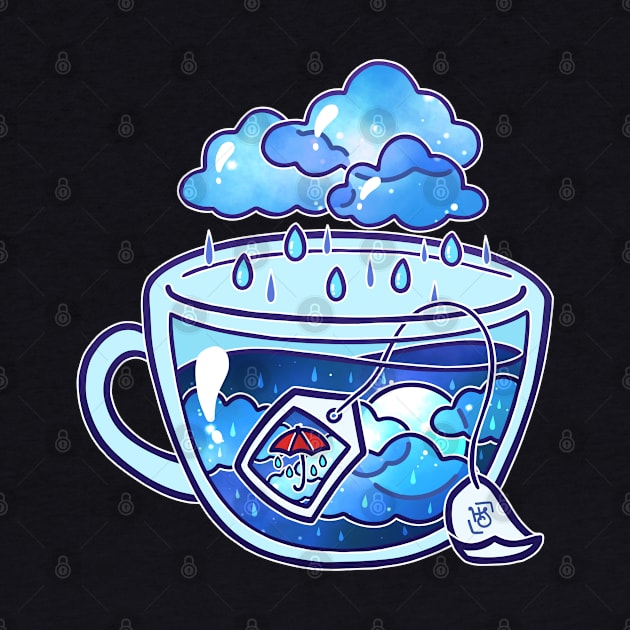 Rainy Day Teacup by heysoleilart